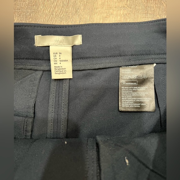 H&M Navy Blue Crop Dress Pants Size 4 - Picture 4 of 9